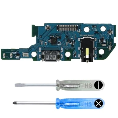 Immagine di MMOBIEL Connettore Dock Compatibile con Samsung Galaxy A20e 2019 Presa di Ricarica USB C Audio Jack/Microfono/Antenna Ricambio incl. Cacciaviti