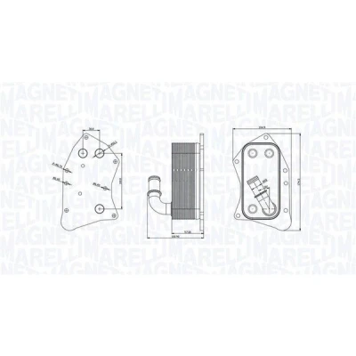 Immagine di MAGNETI MARELLI 350300002300 Radiatore Olio OPEL: Zafira B, Corsa D Hatchback, Astra H GTC