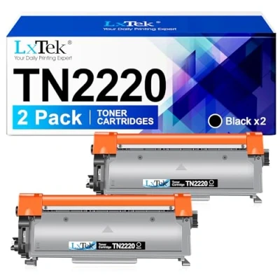 Immagine di LxTek Compatibili Toner Sostituzione per Brother TN2220 TN2010 MFC 7360N 7460DN DCP 7065DN 7055 FAX 2840 2845 HL 2130 2132 2230 2135W 2250DN 2270DW 2280DW (Nero, 2 Pack)