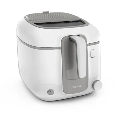 Immagine di Tefal Friggitrice “Super Uno Access FR3100, capacità 2,2 L, parti lavabili in lavastoviglie, filtro antiodore, contenitore estraibile, colore bianco/grigio