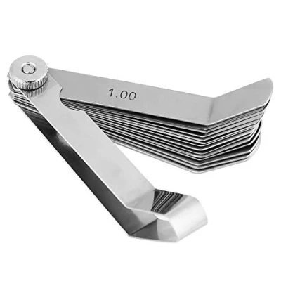 Immagine di Feeler Gauge, strumento di ispezione della saldatura del righello calibro curvo febbre in acciaio inossidabile 0.05 1.00mm misura
