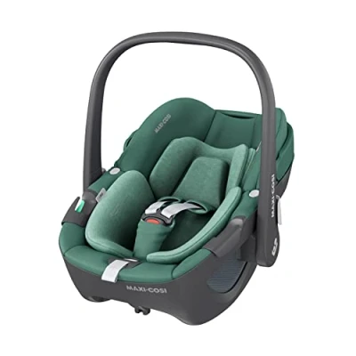 Immagine di Maxi Cosi Pebble 360 i Size, Seggiolino auto neonato 0 15 mesi (40 83 cm), girevole 360, ClimaFlow, Cinture Easy in, Protezione dagli impatti laterali G CELL, Essential Green
