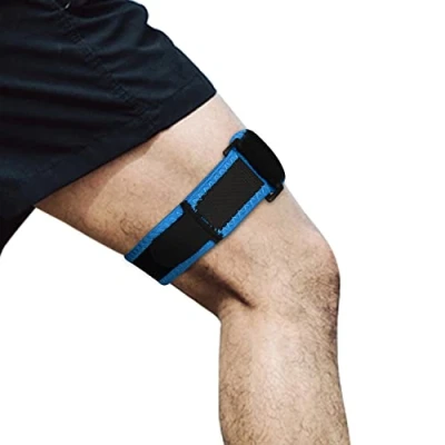 Immagine di supregear ITB Fascia per Ginocchio, Regolabile Patella Strap Tendinite, Coscia, Sindrome ITB, Comodo Ginocchio la Cinghia Traspirante della Ileotibial, Blu