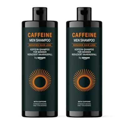 Immagine di by Amazon, Shampoo Caffeine da uomo, 2 x 400 ml