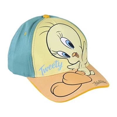 Immagine di Cappello per Bambini di Titti Rosso e Rosa Pastello Da 2 a 8 Anni con Cotone Poliestere Berretto Strappo sul Retro Regolabile Prodotto Originale Ideato in Spagna