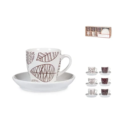 Immagine di H&amp;h set 6 tazze caff michelle in new bone china cc100