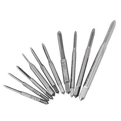 Immagine di 10 Pezzi Taglio Filettatura Rubinetti Tappo a Vite Maschi Metrico Set M1 M1.2 M1.4 M1.6 M1.7 M1.8 M2 M2.5 M3 M3.5 per Macchine Utensili in Acciaio