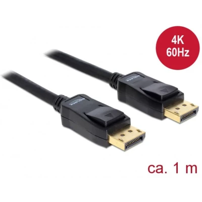 Immagine di Delock Displayport Cavo Spina DisplayPort, 1.00 m Nero 82423