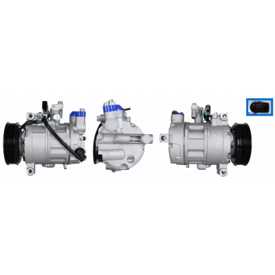 Immagine di LUCAS ACP01265 Compressore Aria Condizionata PAG 46 YF R134a, R1234yf con guarnizioni AUDI: A6 C7 Avant, A4 B9 A7 Sportback