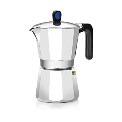 Immagine di Monix Induction Express Caffettiera italiana a induzione, alluminio, colore: argento 12 tazas