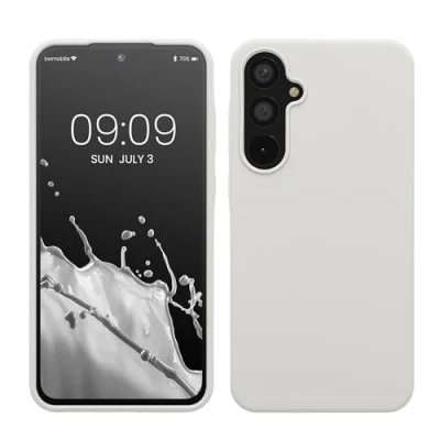Immagine di kwmobile Cover per Samsung Galaxy A55 5G Custodia Back Case Smartphone in Silicone TPU Protezione Gommata bianco matt