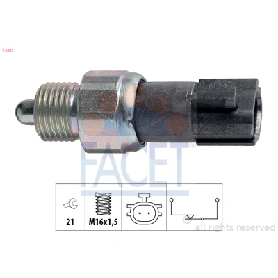 Immagine di FACET 7.6232 Interruttore, Luce di retromarcia Made in Italy OE Equivalent NISSAN: X Trail, Qashqai / Qashqai+2 I, Juke, RENAULT: MEGANE 2 Kombi