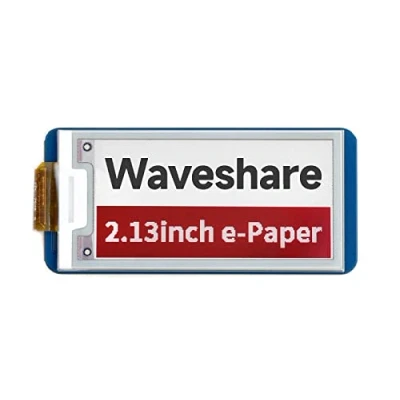 Immagine di Waveshare 2.13inch E Paper Ink Display Module (B) for Raspberry Pi Pico 212x104 Pixels Red/Black and White with SPI Interface Support Full Refresh