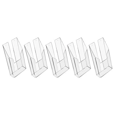Immagine di HMF 46841 Espositore da parete in acrilico, 5 pezzi, DIN A6 verticale, trasparente