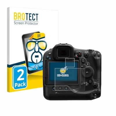 Immagine di brotect Pellicola Protettiva per Canon EOS R3 Protezione Schermo (2 Pezzi) [Trasparente, Anti Impronte]