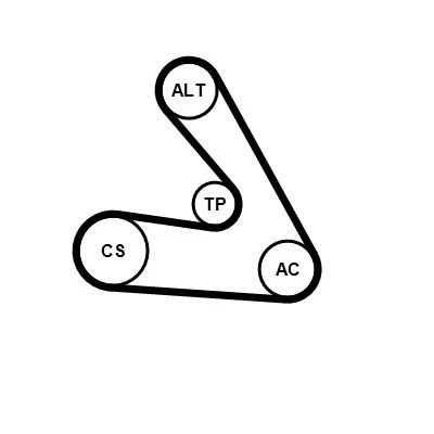 Immagine di CONTITECH CT866K1 Kit cinghia di distribuzione 146 OPEL: Calibra A, Astra F CC, Vectra B SW