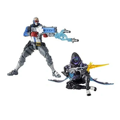 Immagine di Overwatch Hasbro Ultimates Series Soldier 76 e Shrike Action Figure da Collezione 15 cm con Accessori, Doppia Pelle, Ispirati al Videogioco