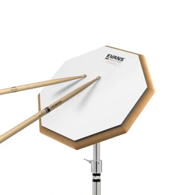 Immagine di Drum Pad Evans RealFeel Attacktile per l&#039;esercitazione rivestito in UV 1 lato, kit didattico 10 pollici