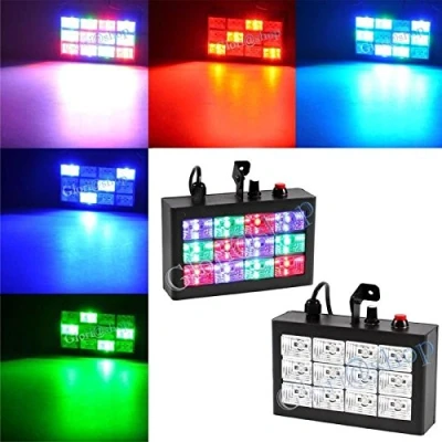 Immagine di FARO LUCE STROBOSCOPICA 12 LED RGB PROIETTORE FARETTO LUCI STROBO DISCOTECA