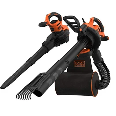Immagine di BLACK+DECKER Soffiatore/Aspiratore/Trituratore a filo con ZAINO e RASCHIETTO per i detriti più ostinati 3000 W. BEBLV301 QS