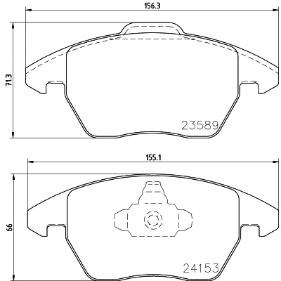 Immagine di HELLA 8DB 355 011 811 Kit pastiglie freno Non predisposto per contatto segnalazione usura PEUGEOT: 208 I Hatchback, 207 308 Hatchback