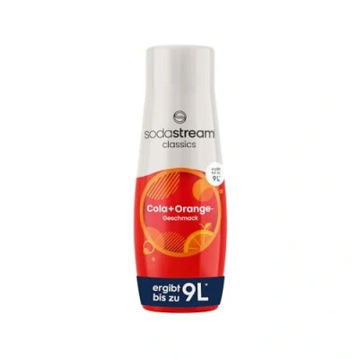 Immagine di SodaStream Sciroppo di cola + arancia, 1 flacone produce 9 litri bevanda preparata, preparato in pochi secondi e sempre fresco, 440 ml
