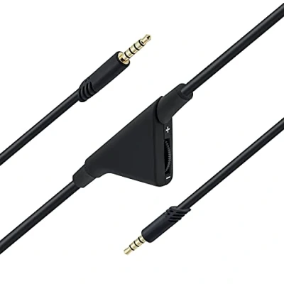 Immagine di Tolesum Cavo Audio Ausiliario Sostitutivo con Controllo del Volume per Cuffie da Gioco Astro A10 / A30 A40 PS5 PS4 Xbox One/Xbox Series S/X/PC/Smartphone tramite jack 3,5 mm 2M