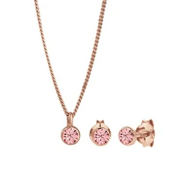 Immagine di Elli Set di Gioielli Donne Ciondolo Base Solitario Orecchini a Perno con Cristalli in Argento Sterlino 925