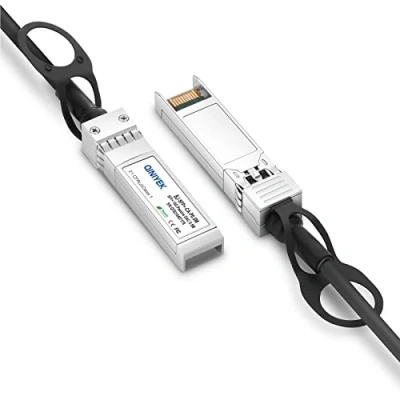 Immagine di QINIYEK 10G SFP+ DAC Twinax Cable, Direct Attach Copper(DAC) Cavo passivo, compatibile con Cisco SFP H10GB CU0.5M, Ubiquiti UniFi, Supermicro, Mikrotik, 0,5 metri (1,6 piedi)