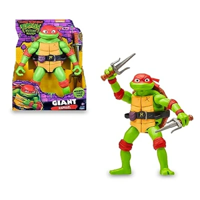 Immagine di Giochi Preziosi Raffaello Tartarughe Ninja Caos Mutante, Gigante in versione Action Figure Articolata da 30 cm, Personaggio con Armi Combattimento, Per Bambini dai 4 anni