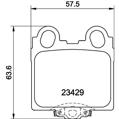 Immagine di HELLA 8DB 355 011 591 Kit pastiglie freno con segnalatore acustico usura LEXUS: IS I Sedan, GS II, SC II Cabrio