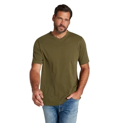 Immagine di JP1880 Grosse GRÖSSEN Reine Vausschnitt Tshirt basic, Uomo, Taglia: 5XL, Dunkel khaki