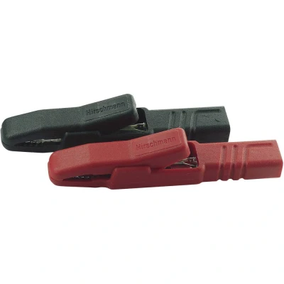 Immagine di SKS Hirschmann AK 2 S Set Kit morsetti a coccodrillo Connettore 4 mm CAT I Nero, Rosso
