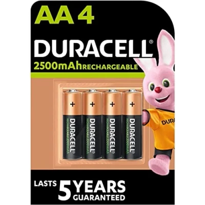 Immagine di Duracell HR6 AA 4 pack Nickel Metal Hydride (NiMH) 2650mAh 1.2V rechargeable battery batteries (Nickel (NiMH), 2650 mAh, 1.2 V, AA, 119 x 84 15 mm)