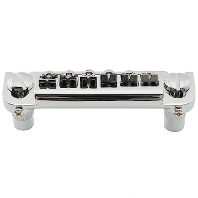 Immagine di Musiclily Pro 52,5mm Badass Style Regolabile Ponte Cordiera Wraparound per Chitarra Elettrica Epiphone Les Paul Junior LP Style, Cromato