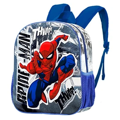 Immagine di Karactermania Spiderman Jumping Small 3D Zaino da viaggio per bambini, Taglia: One Size, Gris