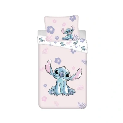 Immagine di My sweety pop Parure da letto per bambini Lilo&amp;Stitch Stitch 2 pezzi Copripiumino reversibile 140 x 200 federa 70 90 cm cotone rosa ragazza