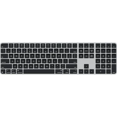 Immagine di Apple Magic Keyboard con Touch ID e tastierino numerico per Mac chip Inglese (USA) Tasti neri ​​​​​​​