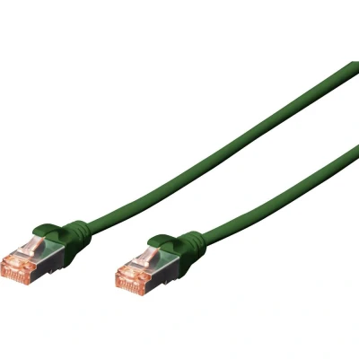 Immagine di Digitus DK 1644 005/G RJ45 cavo di rete, patch CAT 6 S/FTP 0.50 m Verde Privo alogeni, coppie intrecciate, con protezione, Ritardante fiamma 1 pz.