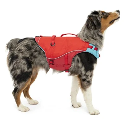 Immagine di Kurgo Surf n&#039; Turf Giubbotto di Salvataggio per Cani, PFD Catarifrangente, Regolabile Rosso, XS