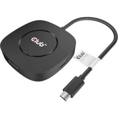 Immagine di club3D CSV 1550 USB C® (USB 3.1) Multiport Hub Nero