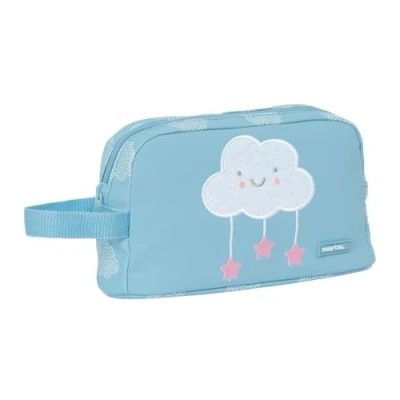 Immagine di Safta PRESCUCOLAR NUBE Porta Colazione Termo, Tessuto Riciclabile, Portatodo, Qualità e Massima Resistenza, Cibo, Ricreo, 21,5 x 6,5 12 cm, Colore Blu pastello, Estándar,
