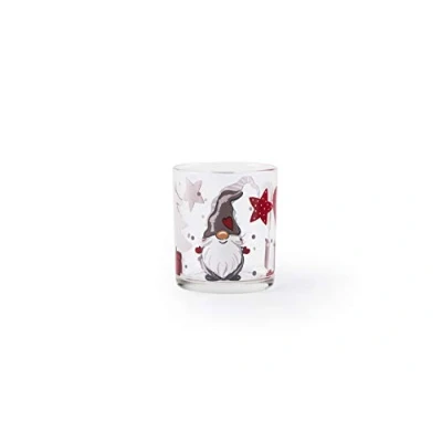 Immagine di Excelsa Gnomo Set 3 Bicchieri Natalizi, Vetro, 250 ml