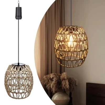Immagine di pearlstar lampada a sospensione con batteria, timer da 6 ore, per interni ed esterni, soffitto sospesa, patio, bar, giardino, terrazza, soggiorno, camera letto (HDC921)