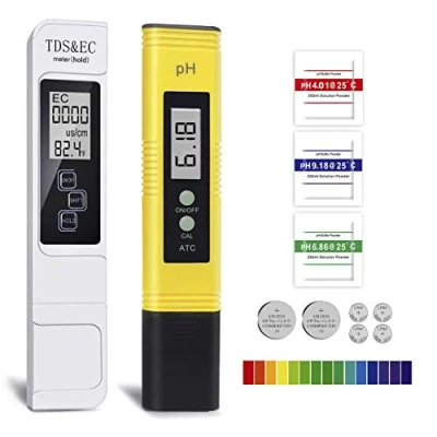 Immagine di GuDoQi Tester qualità Acqua, TDS PH EC Temperatura 4 in 1 Set, Digitale Misuratore PH, TDS&amp;EC Tester, Auto Calibrazione per Acqua Potabile, Sistema Ro, Acquario, Nuoto