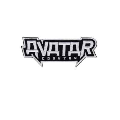 Immagine di Toppa ricamata termoadesiva con scritta &quot;Avatar Country&quot;, colore argento