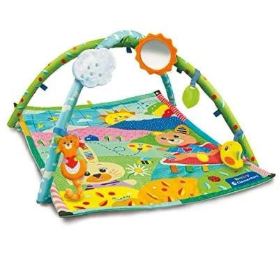 Immagine di Clementoni My First Discoveries Activity Gym Palestrina Neonato Multifunzione, con attività Multisensoriali, Tappeto Gioco Bambini 0 Mesi, Multicolore, 17757