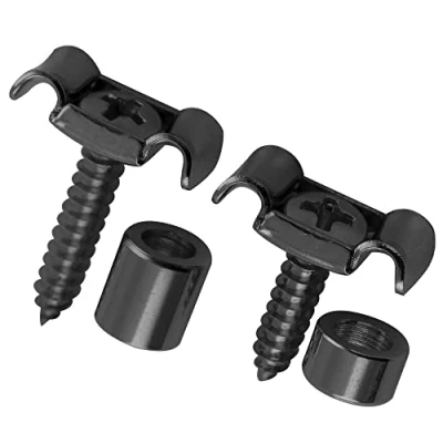 Immagine di Musiclily Pro Vintage Abbassacorde in Acciaio String Guides per Stratocaster Telecaster Chitarra Elettrica, Nero (Set di 2)