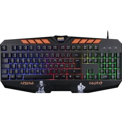 Immagine di Konix Naruto Shippuden Tastiera gaming con Cavo Membrana AZERTY Anti ghosting da 1,7 m Design e Sasuke