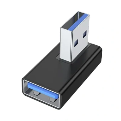 Immagine di MOLKASIA Adattatore di estensione USB 3.0 da maschio a femmina ad angolo retto 90 gradi per convertitore del PC portatile